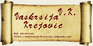 Vaskrsija Krejović vizit kartica